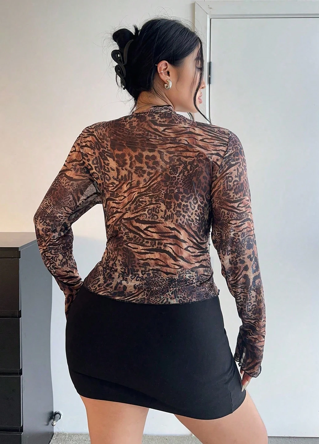 Комбинированная блуза SHEIN