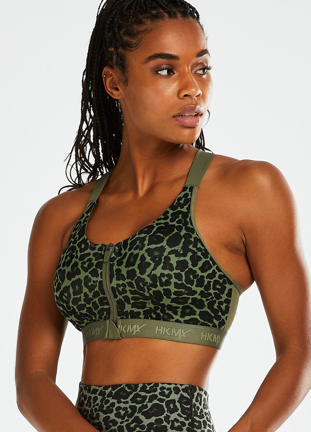 Хакі топ бюстгальтер Hunkemoller без кісточок поліамід