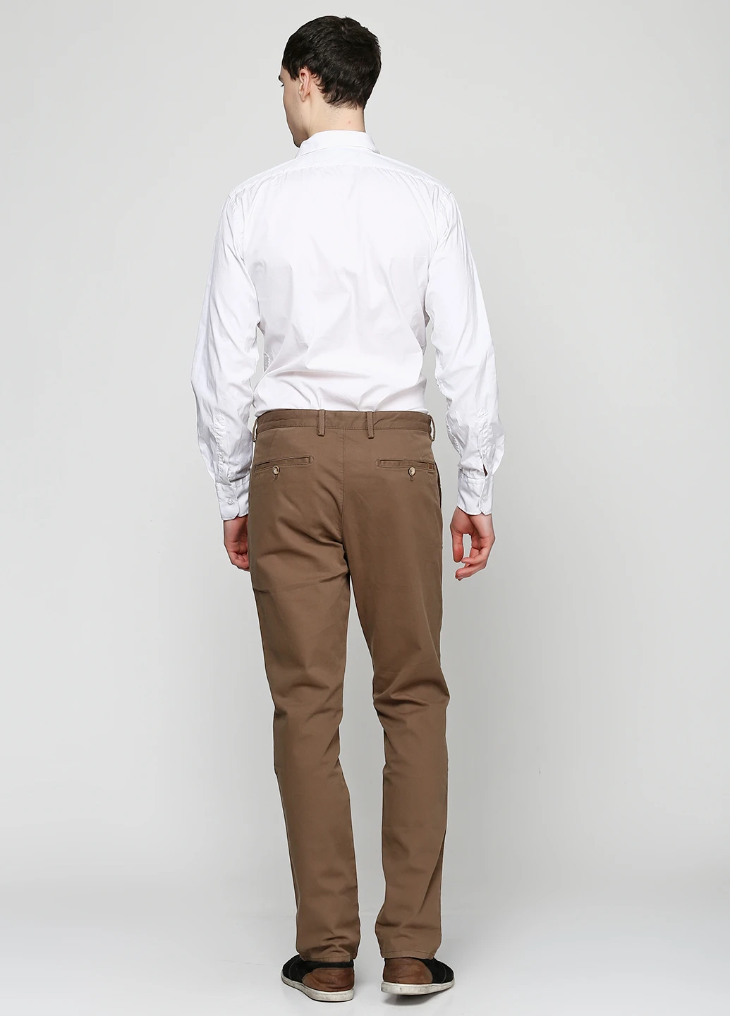 Хаки кэжуал демисезонные прямые брюки Massimo Dutti