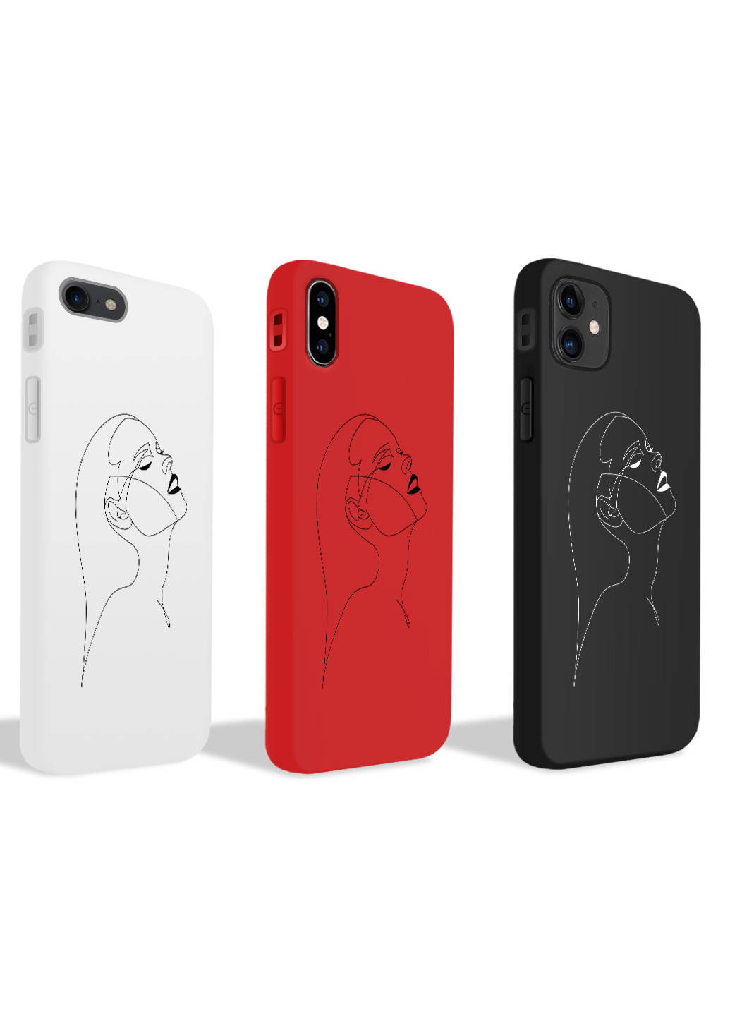 Чохол силіконовий Apple Iphone 8 Контурний мінімалізм (Contour minimalism) (6151-1788) MobiPrint (219777420)