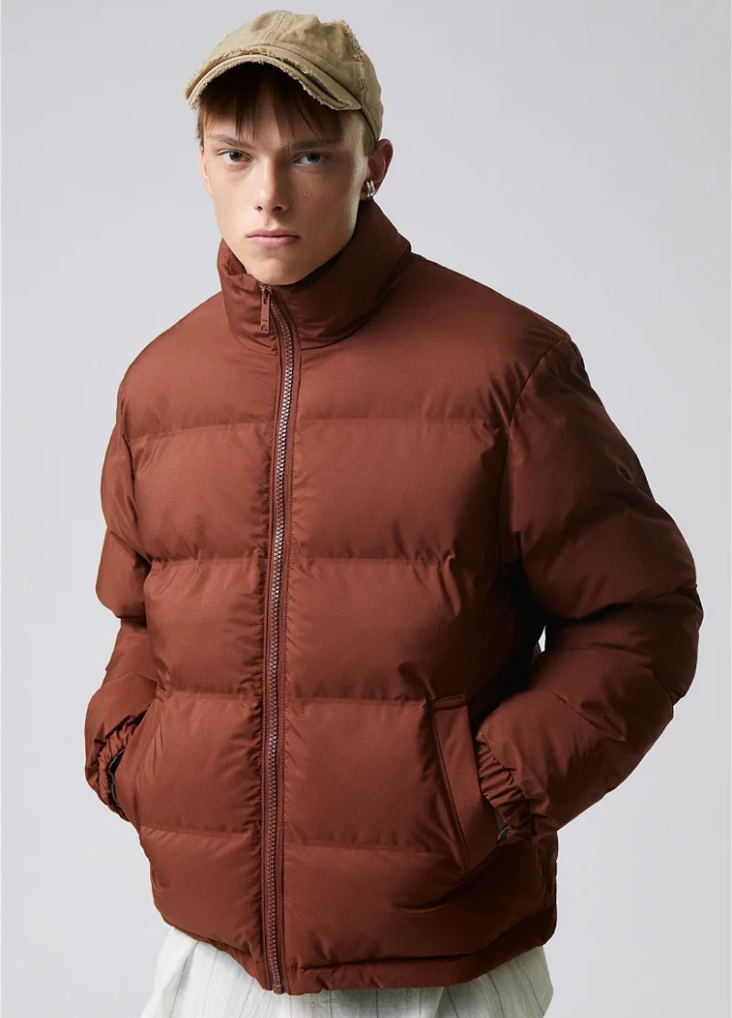 Коричневая демисезонная куртка Weekday