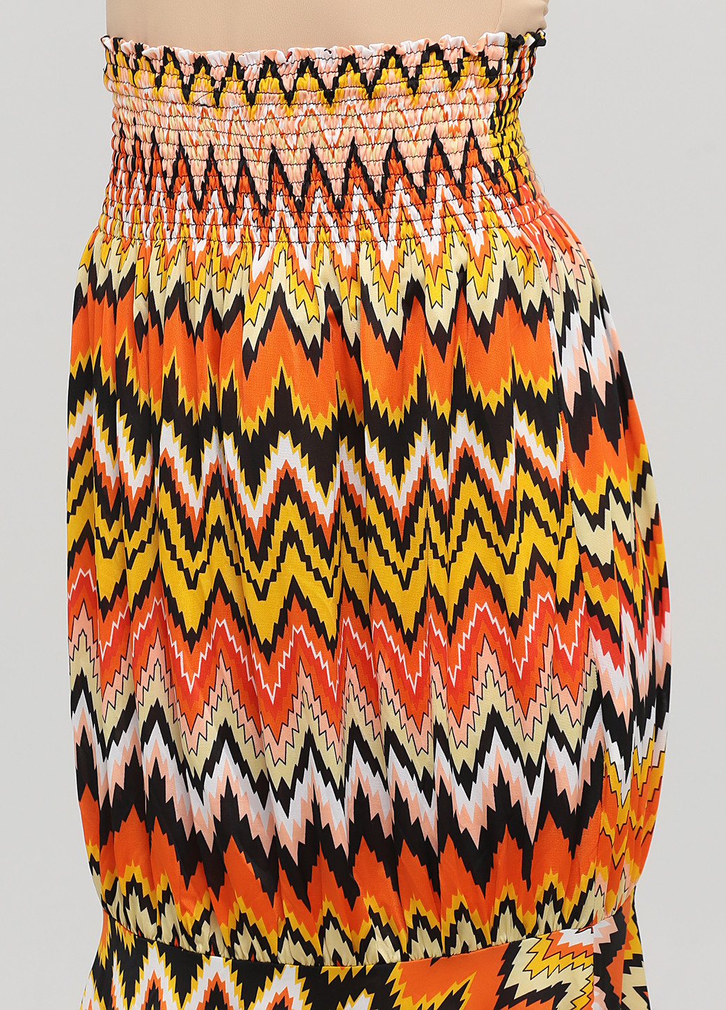 Оранжевая кэжуал с геометрическим узором юбка PDK годе