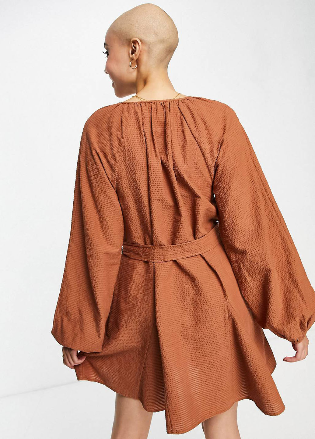 Светло-коричневое кэжуал платье Asos однотонное
