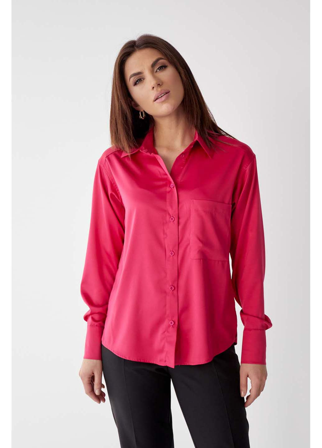 Малинова демісезонна блуза SL-Fashion