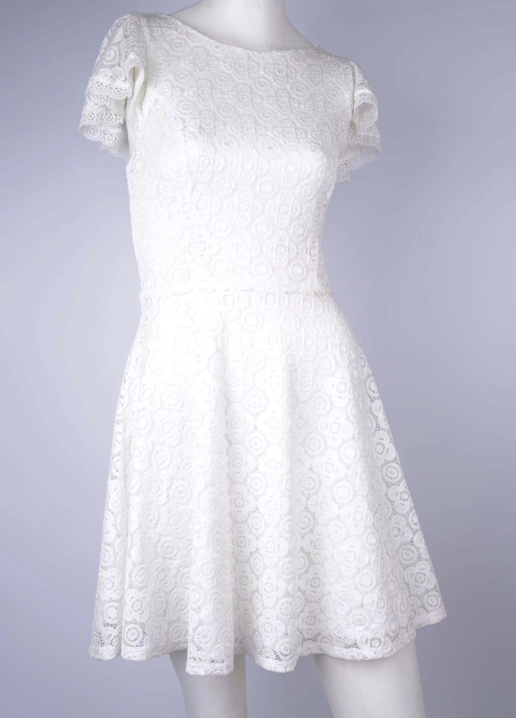 Білий кежуал сукня кльош Francesca's однотонна
