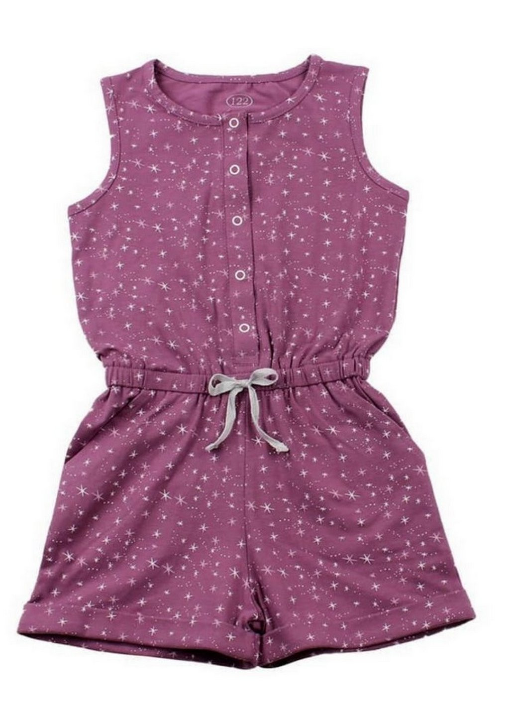 Комбинезон летний для девочки Фламинго Текстиль фиолетовый кэжуал
