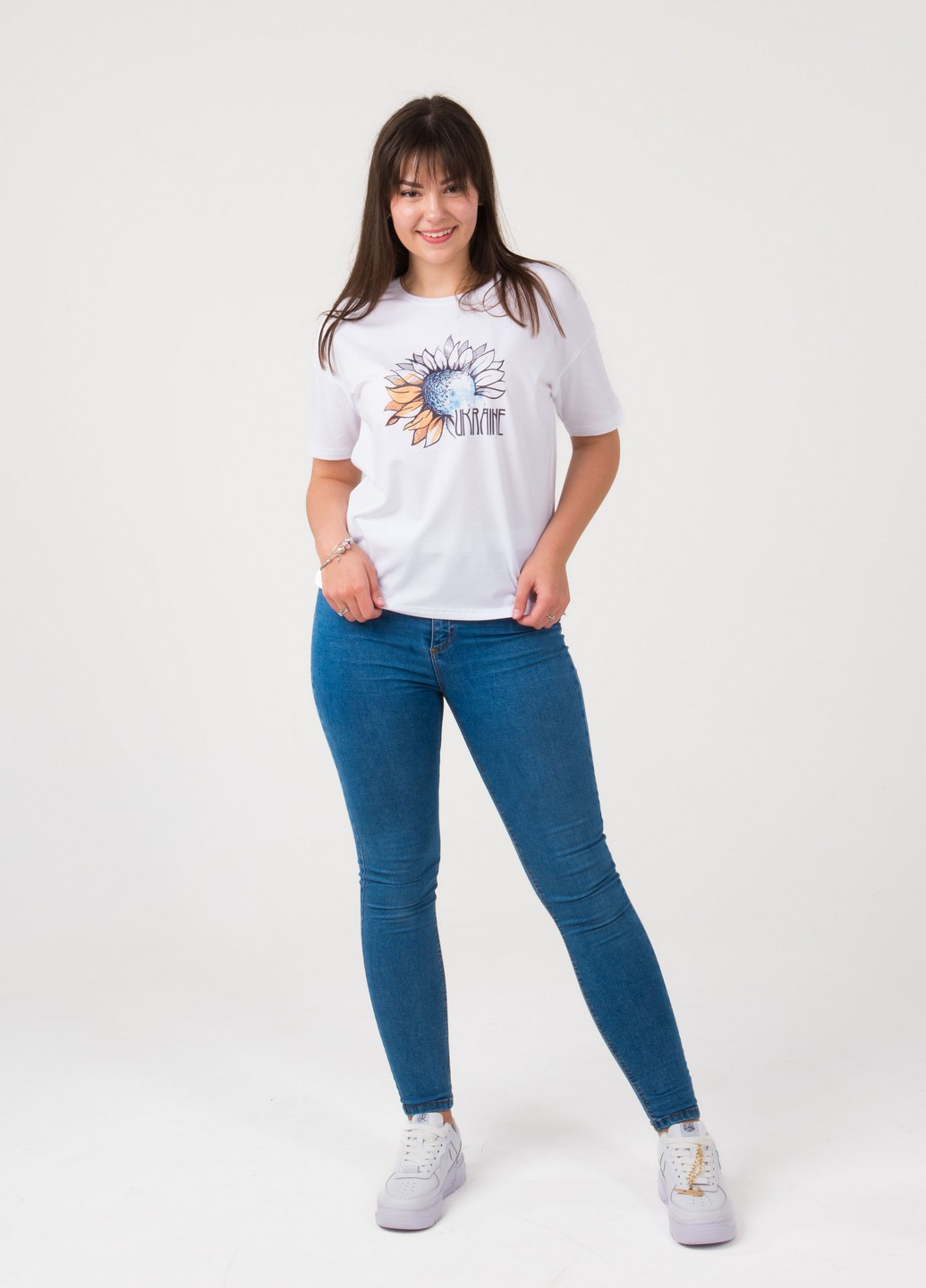 Біла всесезон футболка жіноча Наталюкс 41-2318