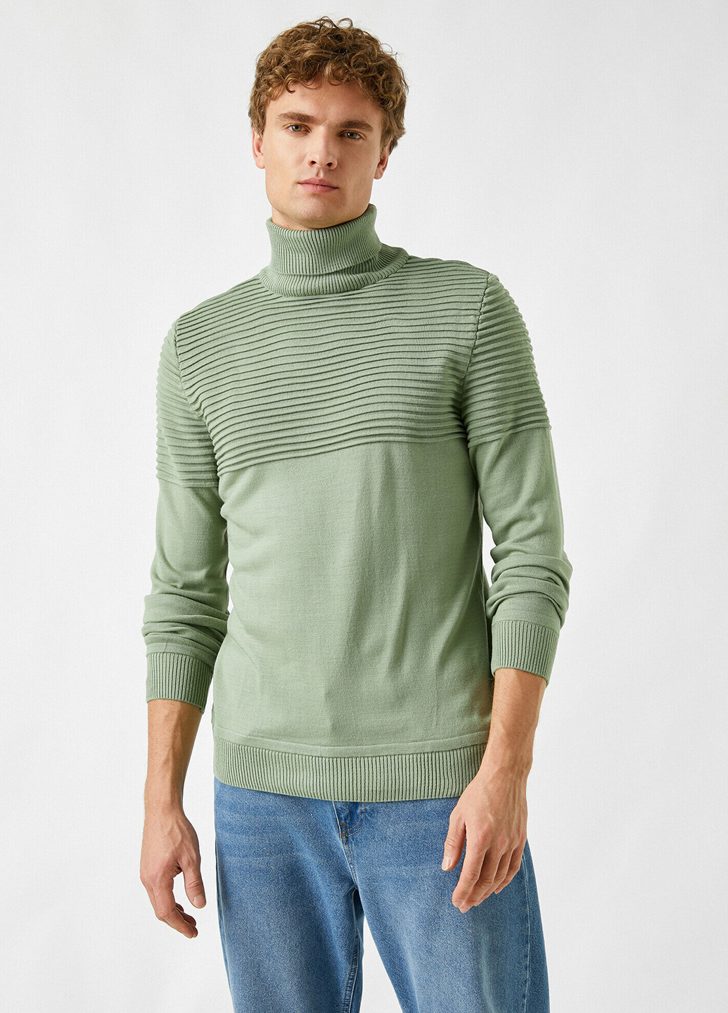 Фисташковый демисезонный свитер KOTON