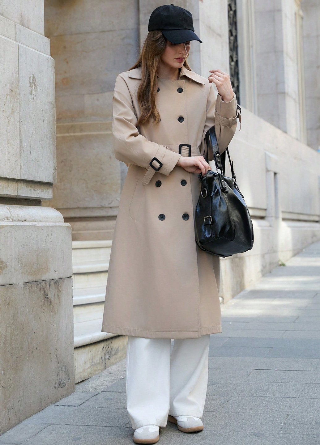 Плащ SHEIN тренчкот на пуговицах демисезон (347152818)