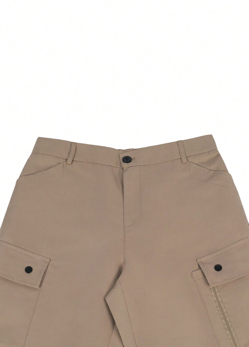 Светло-бежевые кэжуал демисезонные карго, зауженные брюки SHEIN