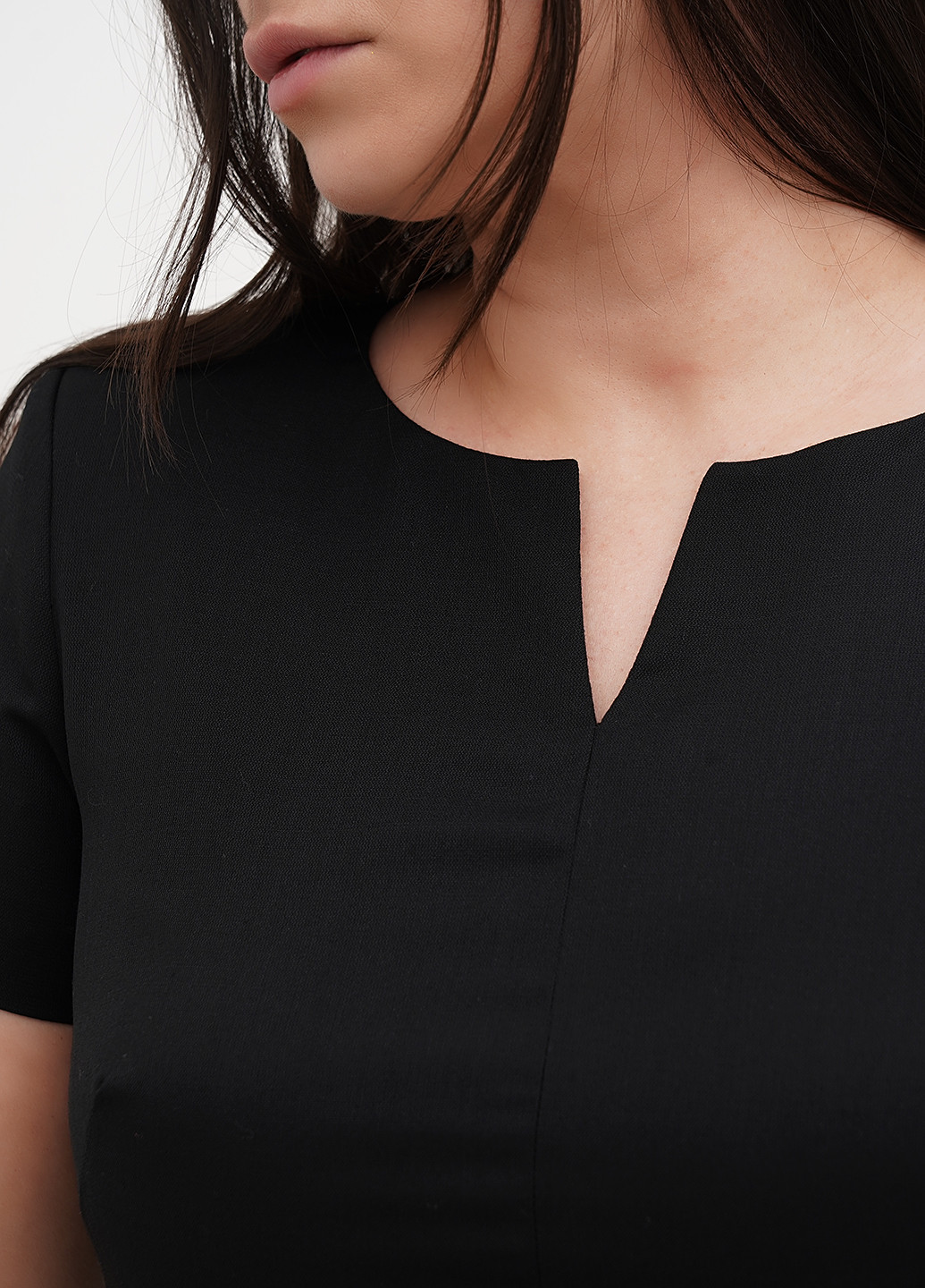 Черное кэжуал платье футляр No Brand однотонное