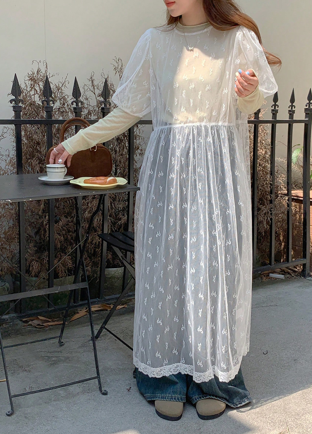 Білий кежуал сукня а-силует SHEIN однотонна