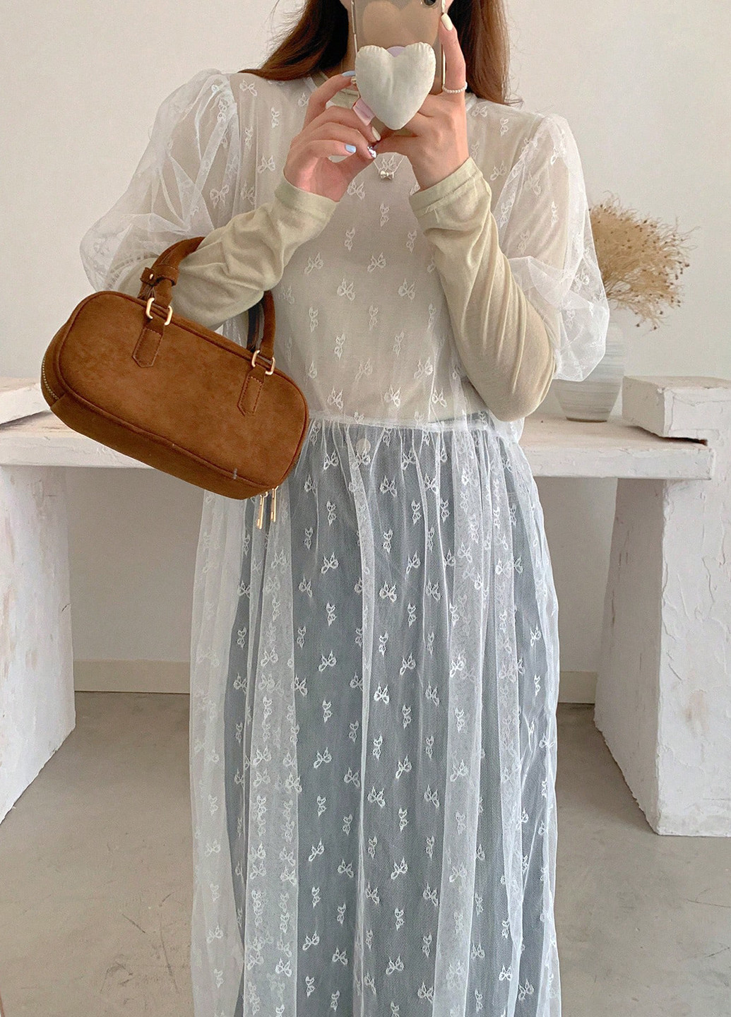 Білий кежуал сукня а-силует SHEIN однотонна