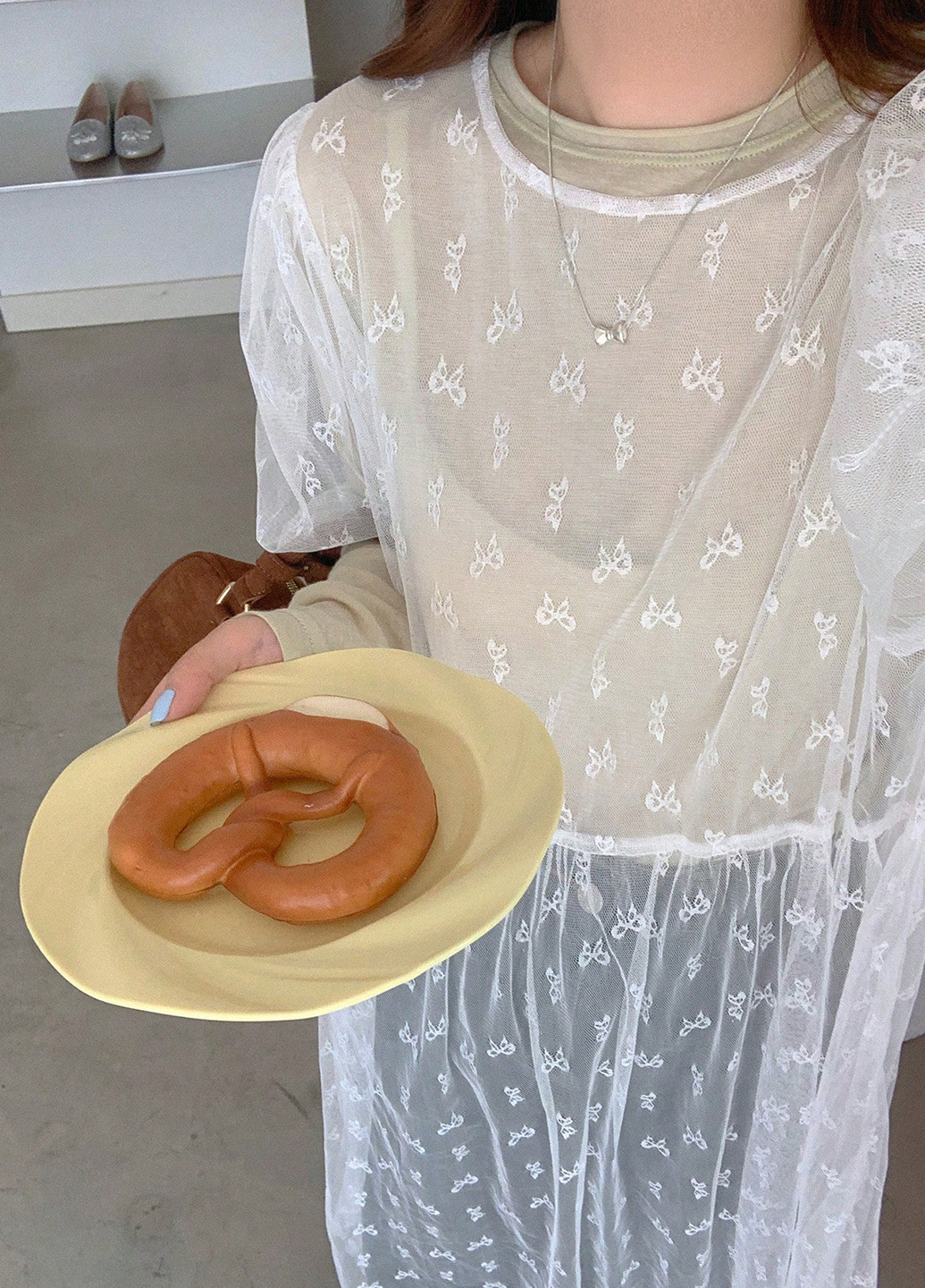 Білий кежуал сукня а-силует SHEIN однотонна