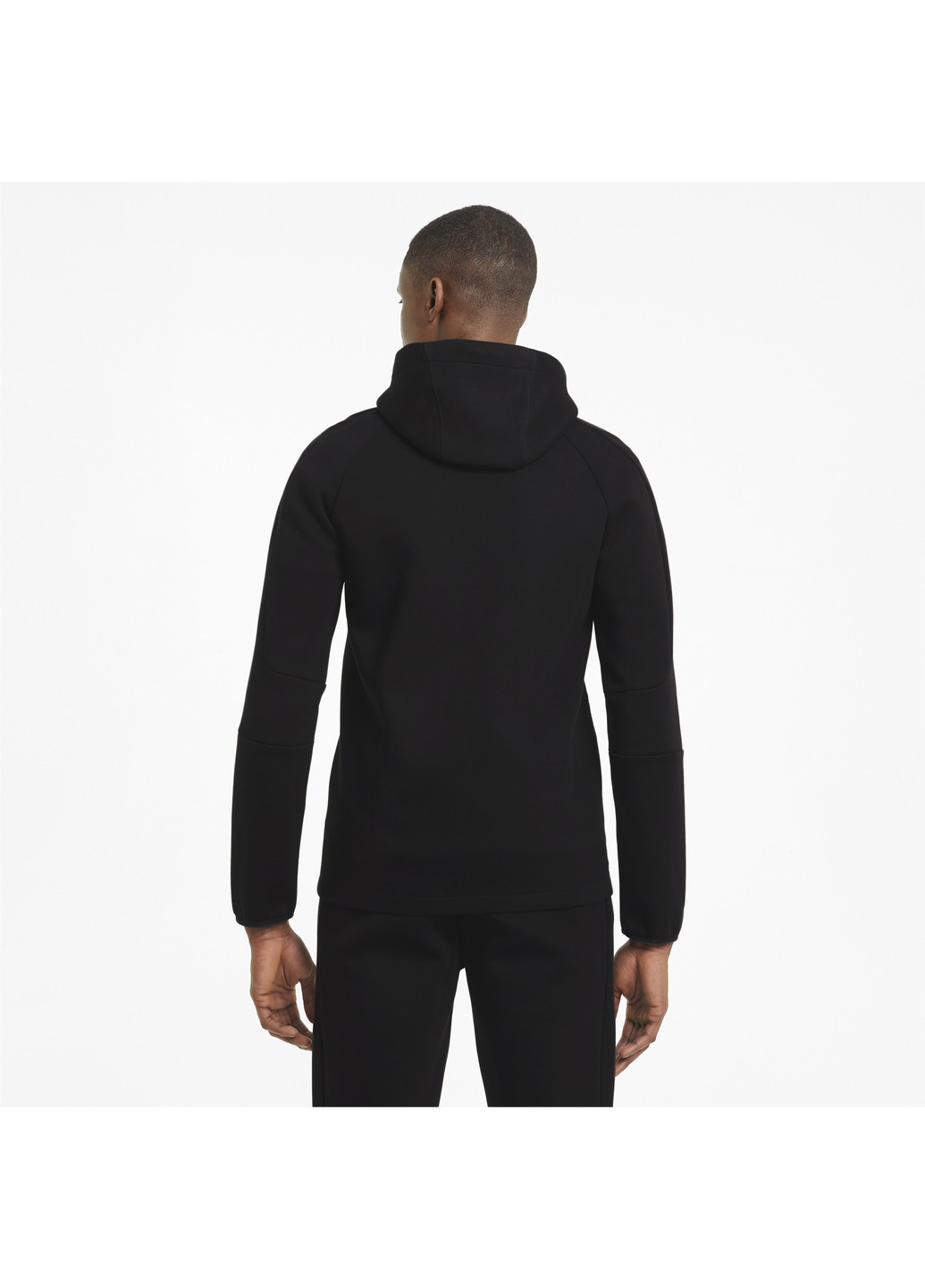 Черная демисезонная толстовка evostripe full-zip men’s hoodie Puma
