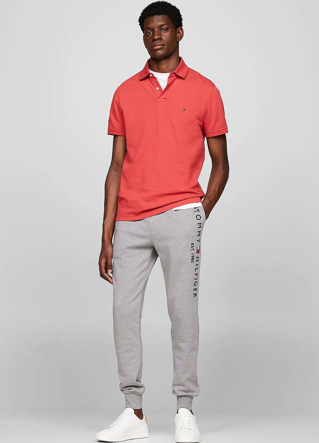 Серые спортивные демисезонные джоггеры брюки Tommy Hilfiger