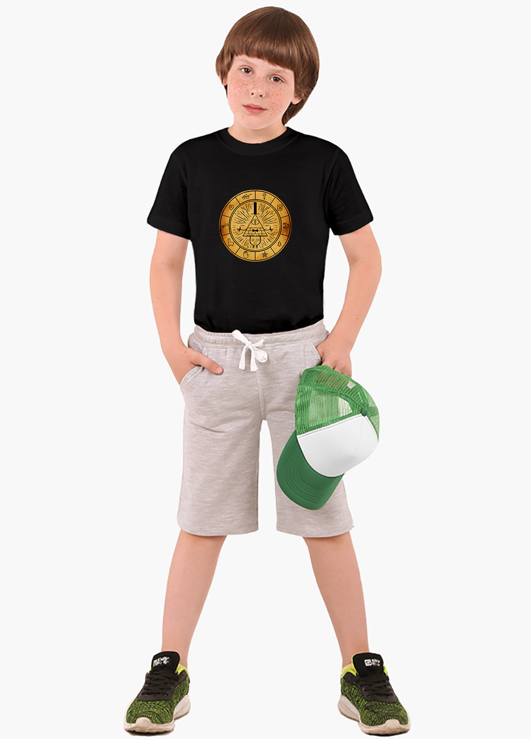 Чорна демісезонна футболка дитяча білл шифр гравіті фолз (bill cipher gravity falls) (9224-2627) MobiPrint