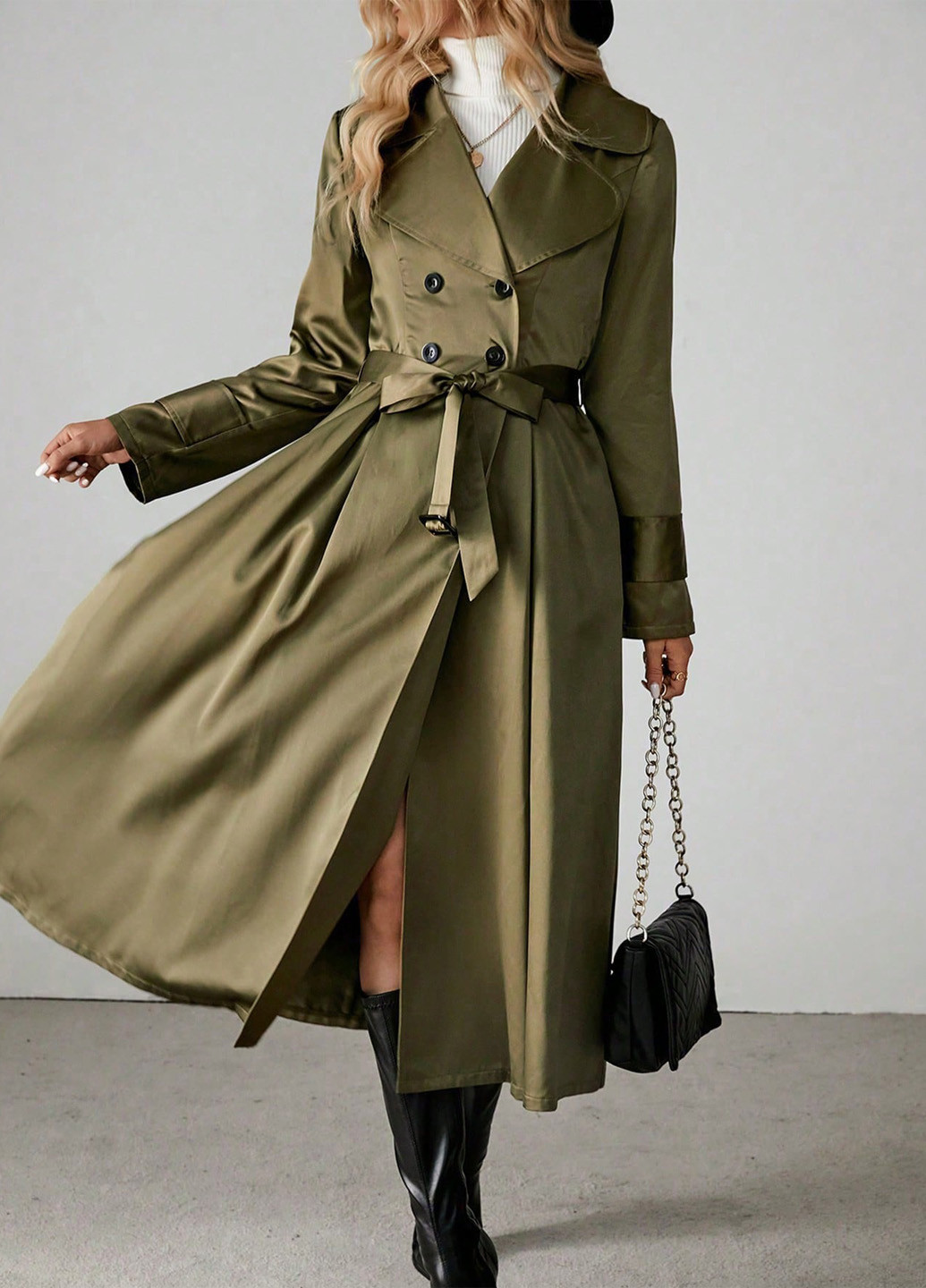 Плащ SHEIN на гудзиках демісезон (333530104)