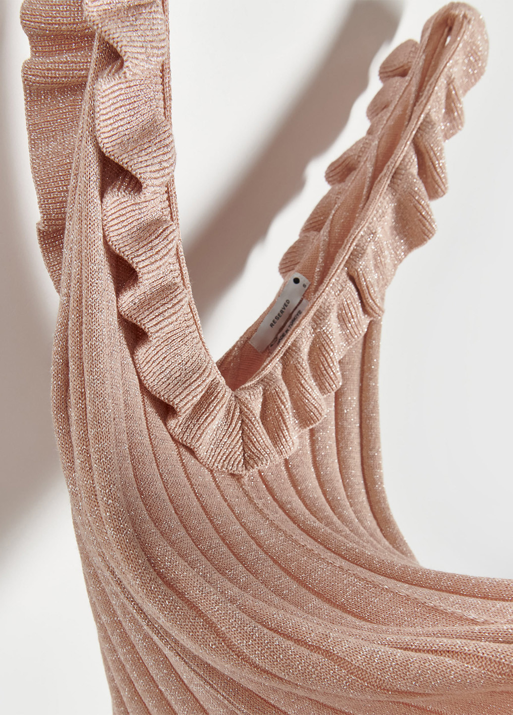 Пудровое кэжуал платье а-силуэт Reserved однотонное