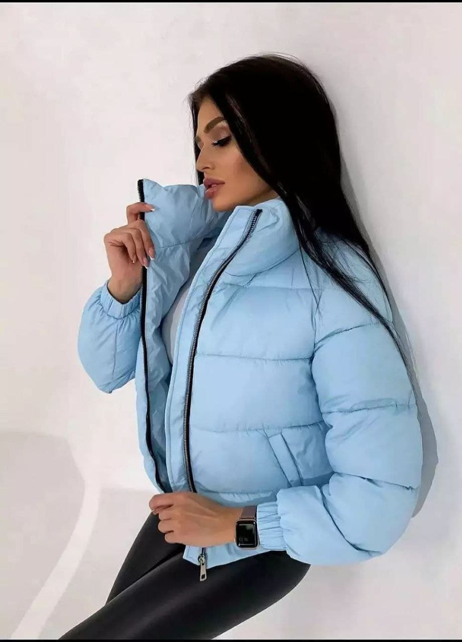 Блакитна демісезонна жіноча куртка осіння к-005 SoulKiss k-005