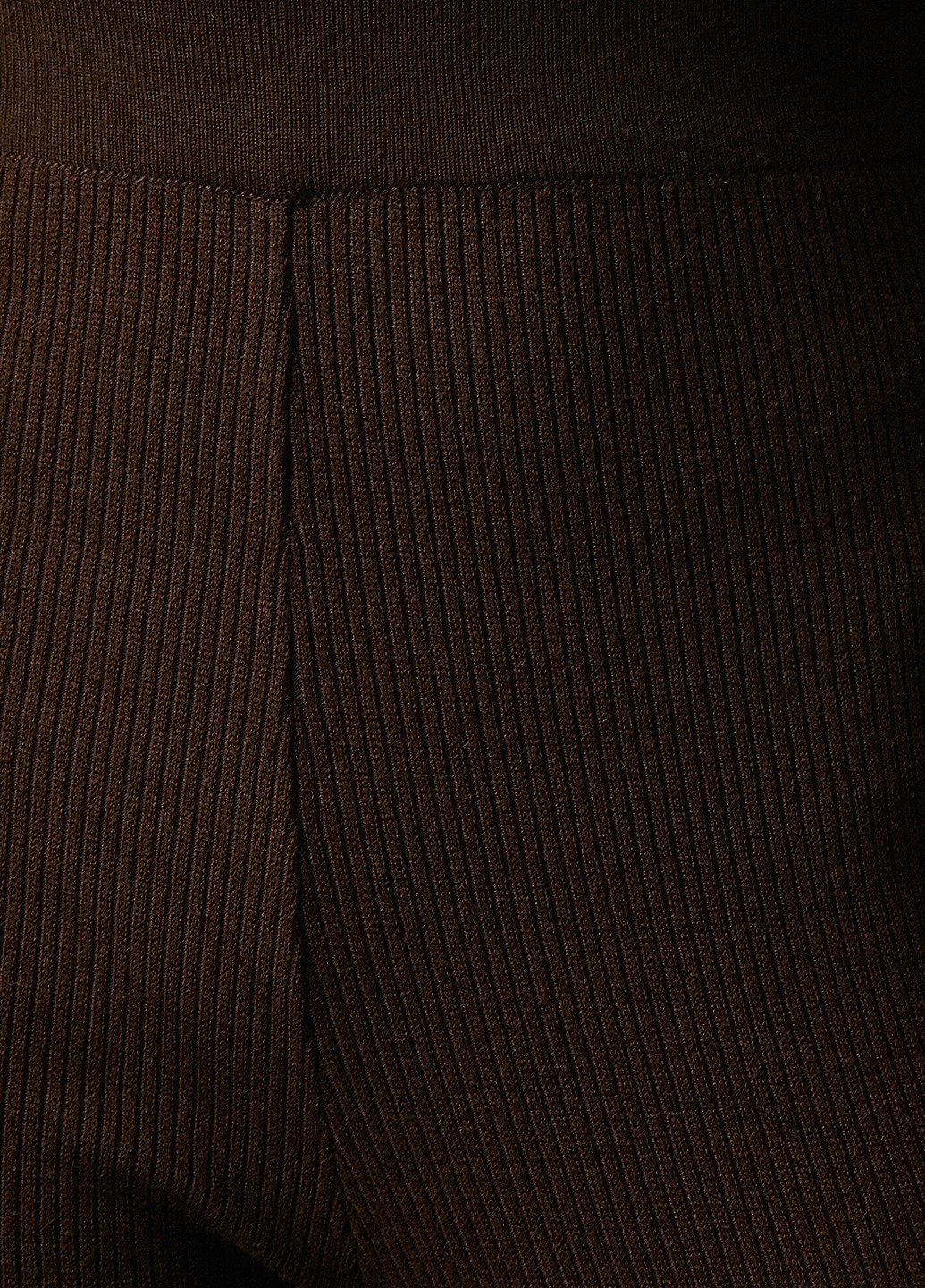 Темно-коричневые кэжуал демисезонные укороченные, клеш брюки KOTON