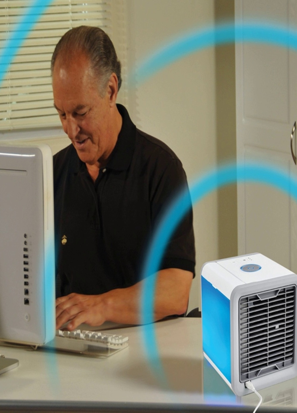 Мини портативный кондиционер охладитель воздуха вентилятор увлажнитель для дома и офиса со сменой цветов (3320065) Francesco Marconi (215118397)