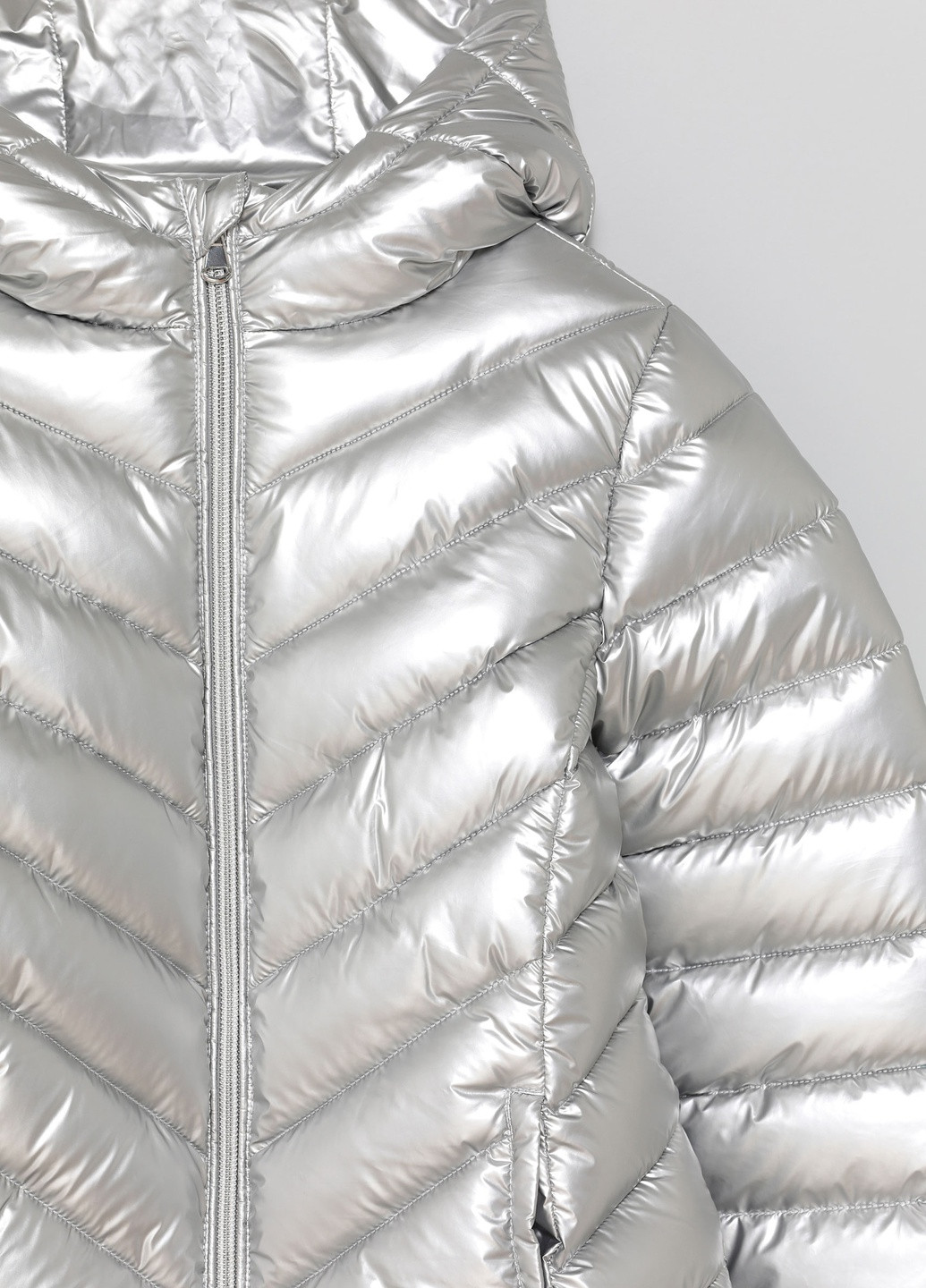 Серебряная демисезонная демисезонная куртка для девочки 116 размер серебристая 5811108808 Lefties