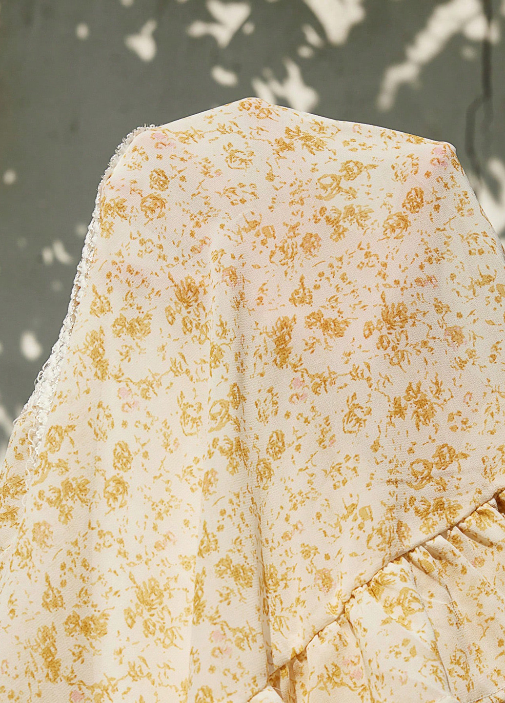 Жовтий святковий, кежуал сукня кльош SHEIN з квітковим принтом