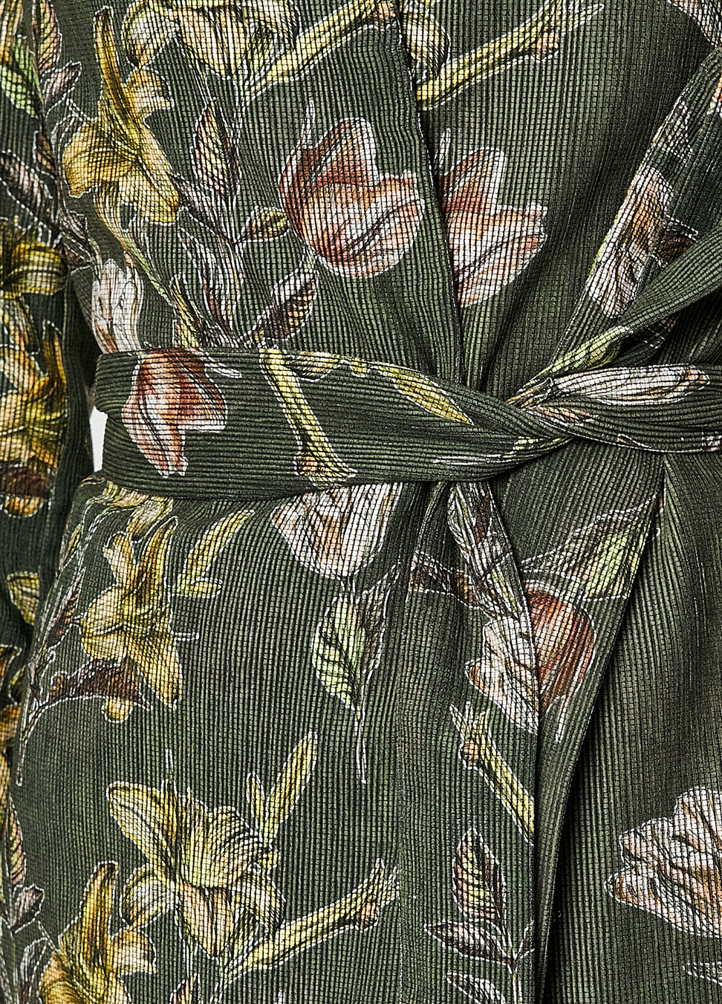 Зеленый женский жакет KOTON с цветочным узором - демисезонный