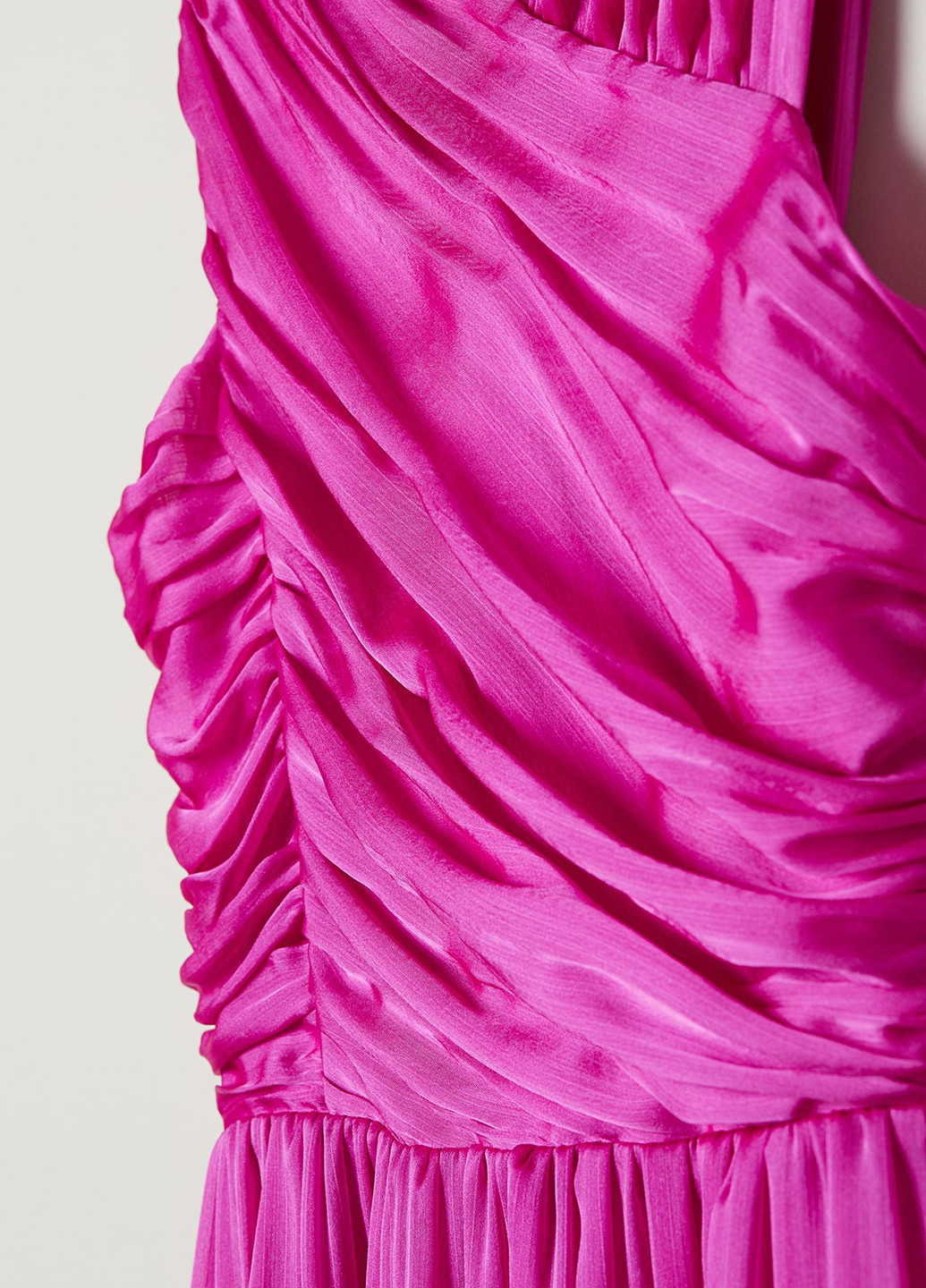 Фуксиновое (цвета Фуксия) вечернее платье на запах H&M однотонное