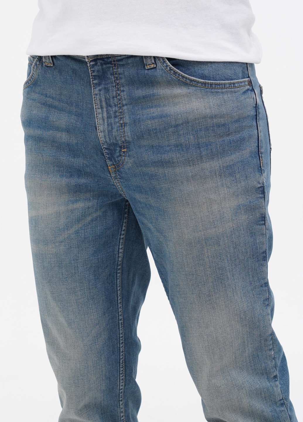 Синие демисезонные регюлар фит джинсы Mustang