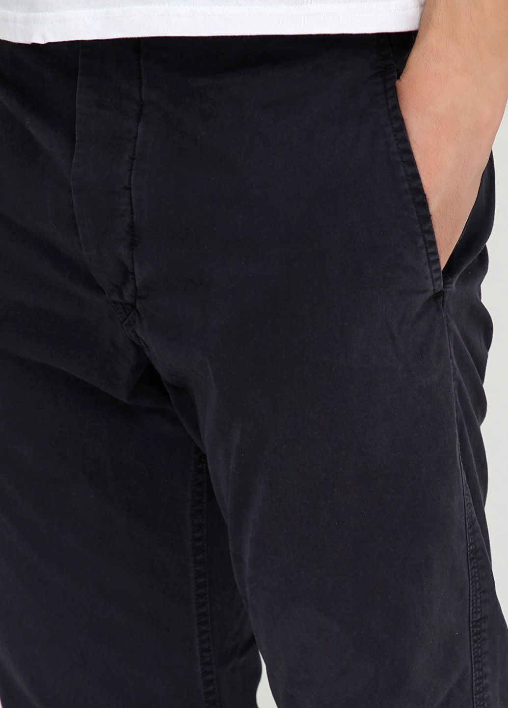 Темно-серые кэжуал демисезонные со средней талией брюки Diesel