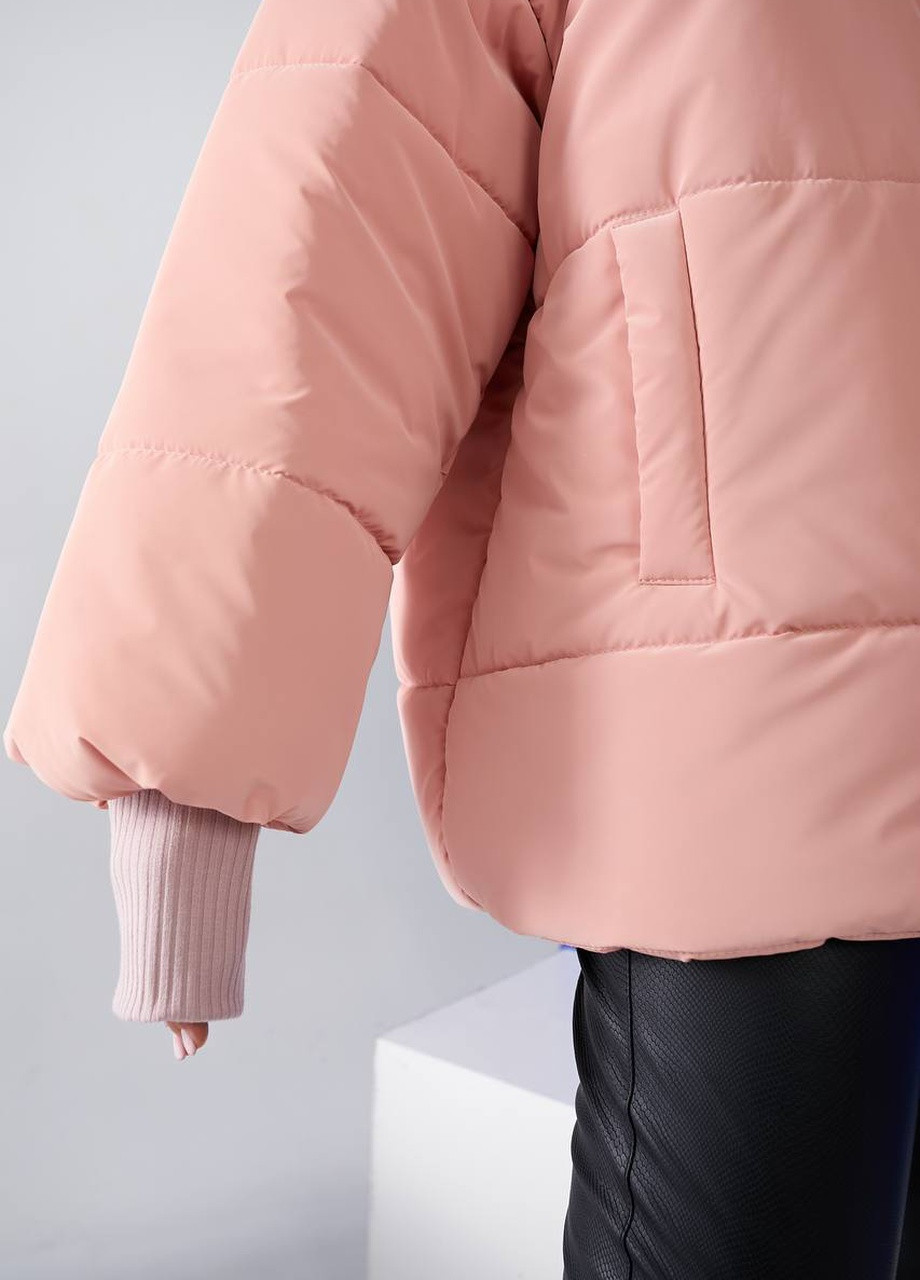 Рожева зимня тепла куртка жіноча Hand Made