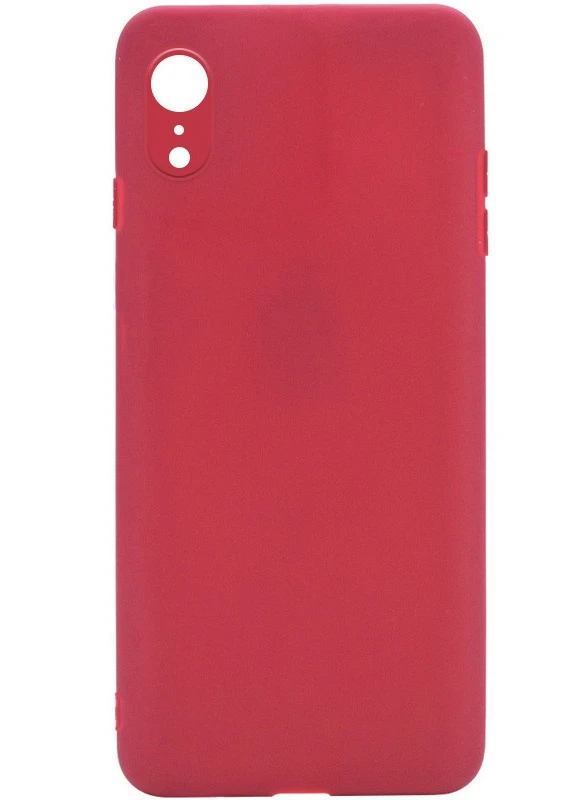Силиконовый чехол Candy Full Camera для Apple iPhone XR (6.1') Красный / Camellia (is_00000043692_6) Epik (229727906)