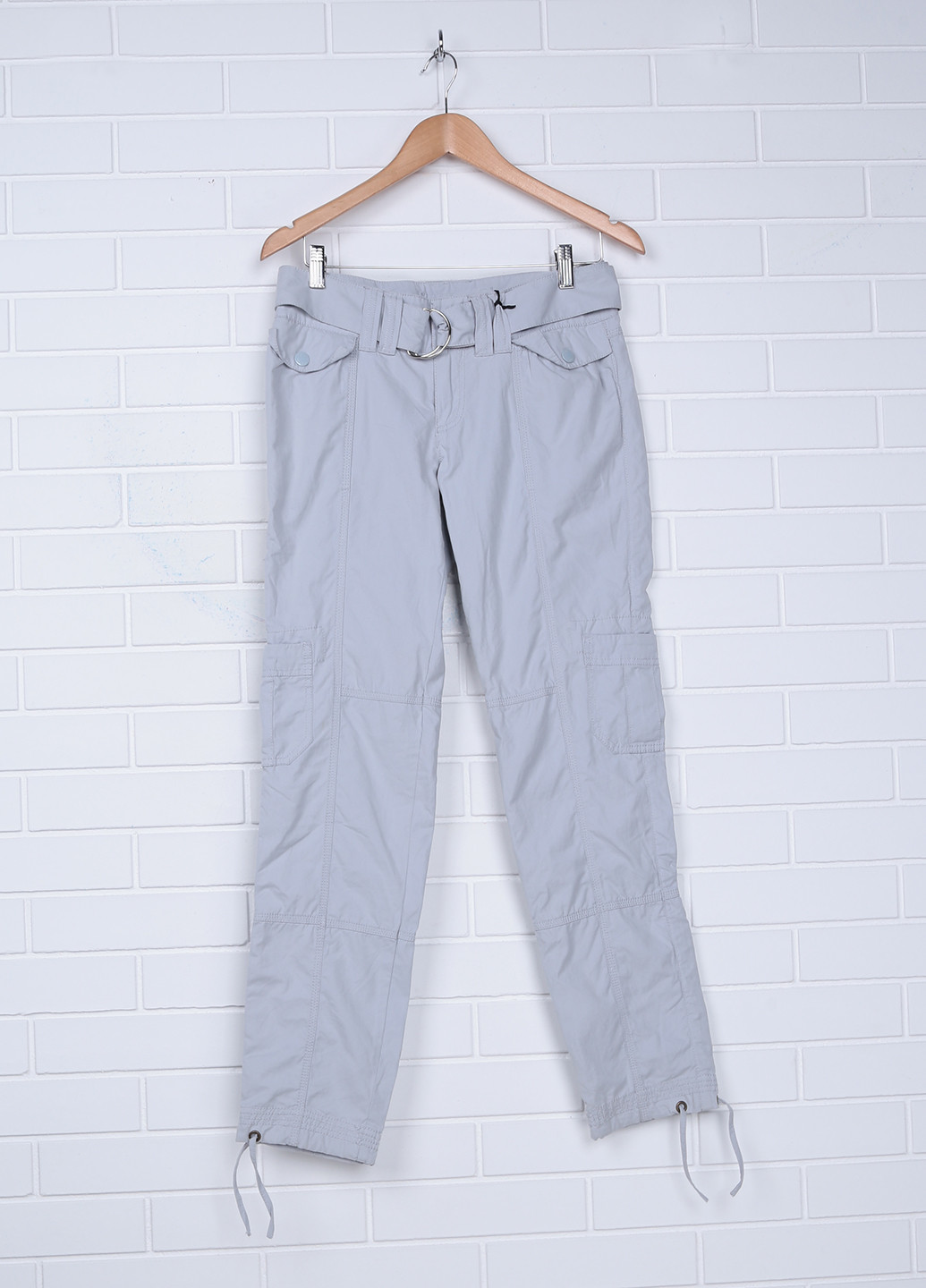 Светло-серые кэжуал летние прямые брюки Pepe Jeans