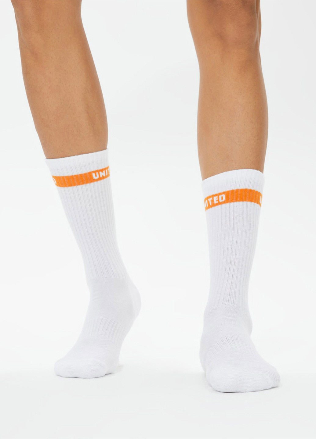 Белые носки (3 пары) UNITED4 надписи (329059790)