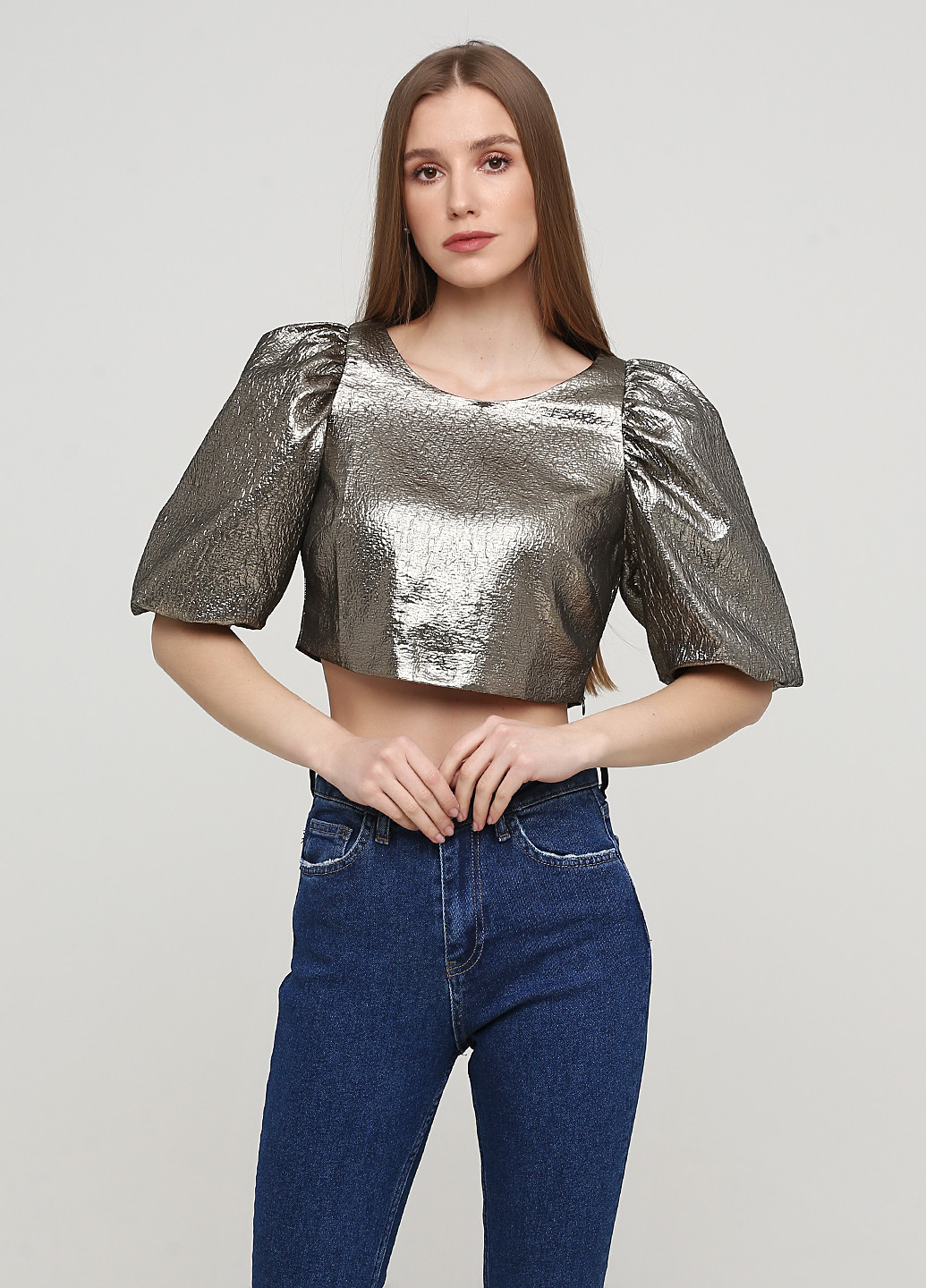 Золотая демисезонная блуза Zara