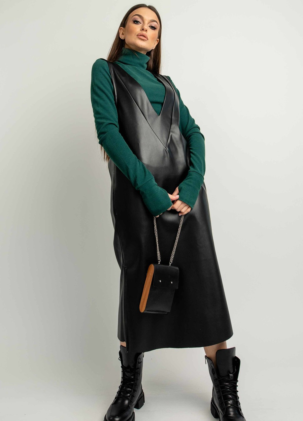 Летний женский сарафан луна сф 0221 черный Ри Мари однотонный