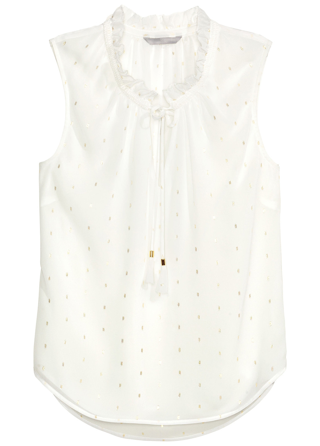 Молочная летняя блуза без рукава H&M