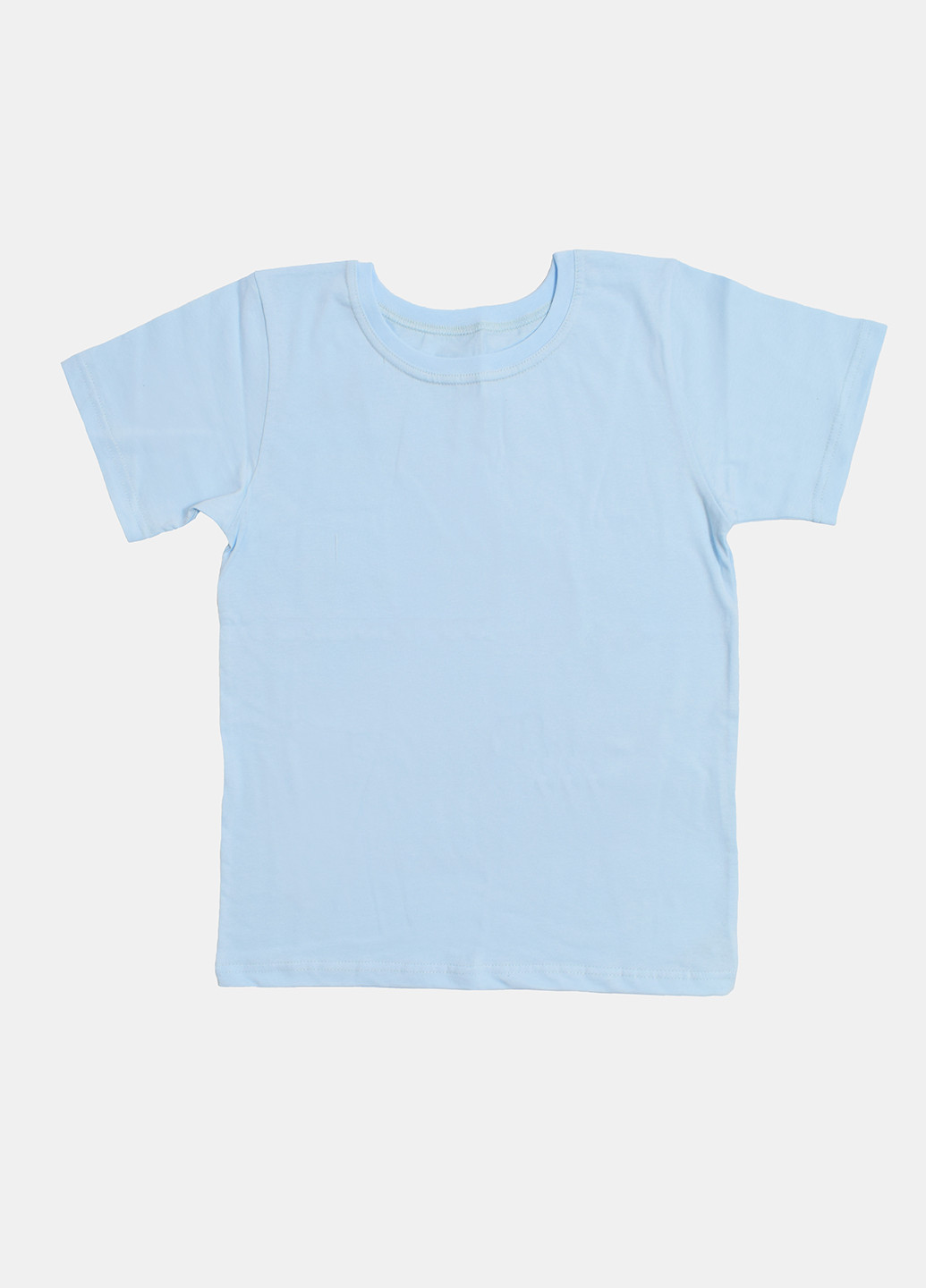 Голубая летняя футболка с коротким рукавом Фламинго