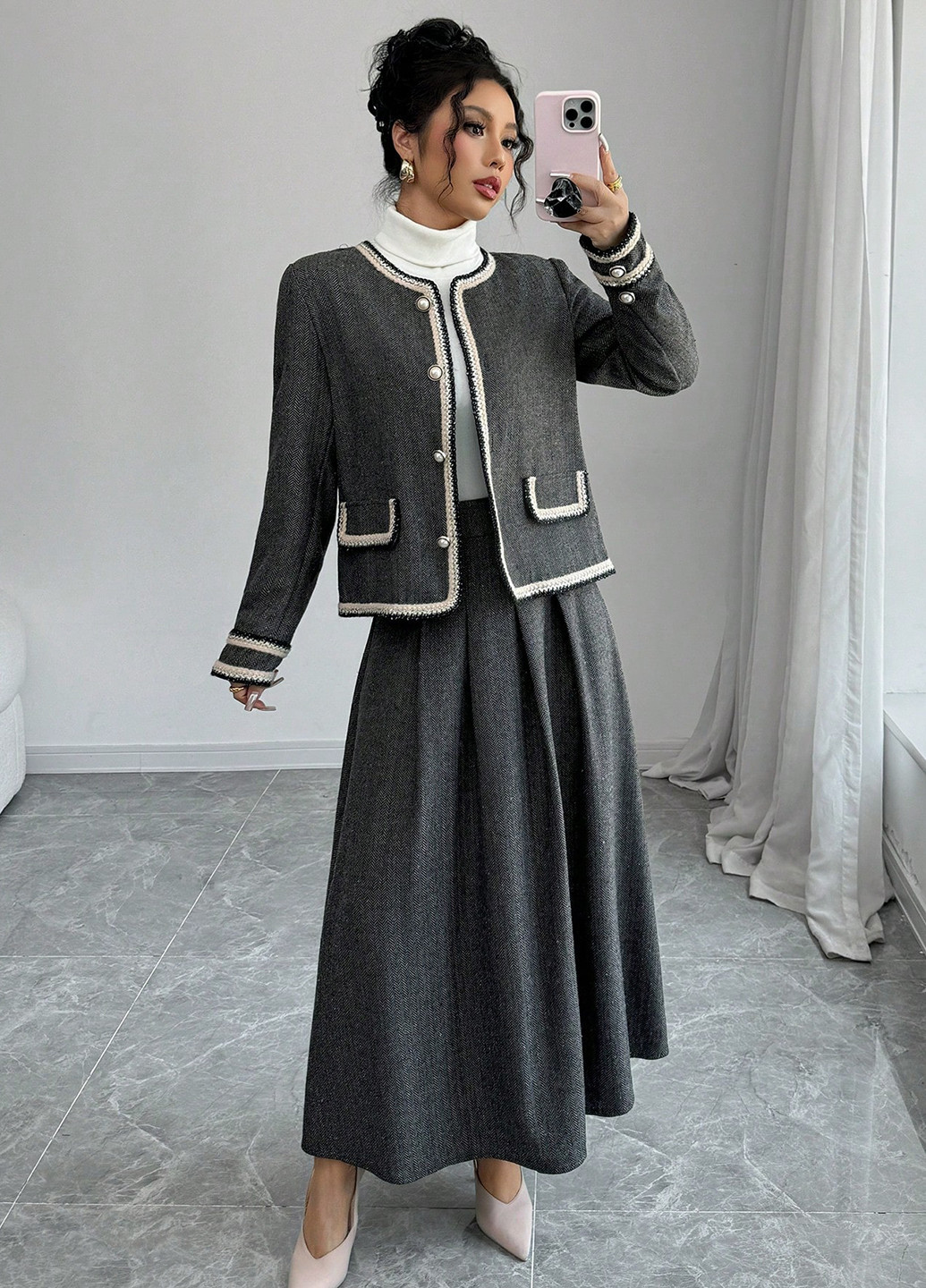 Костюм (жакет, спідниця) SHEIN (340672799)