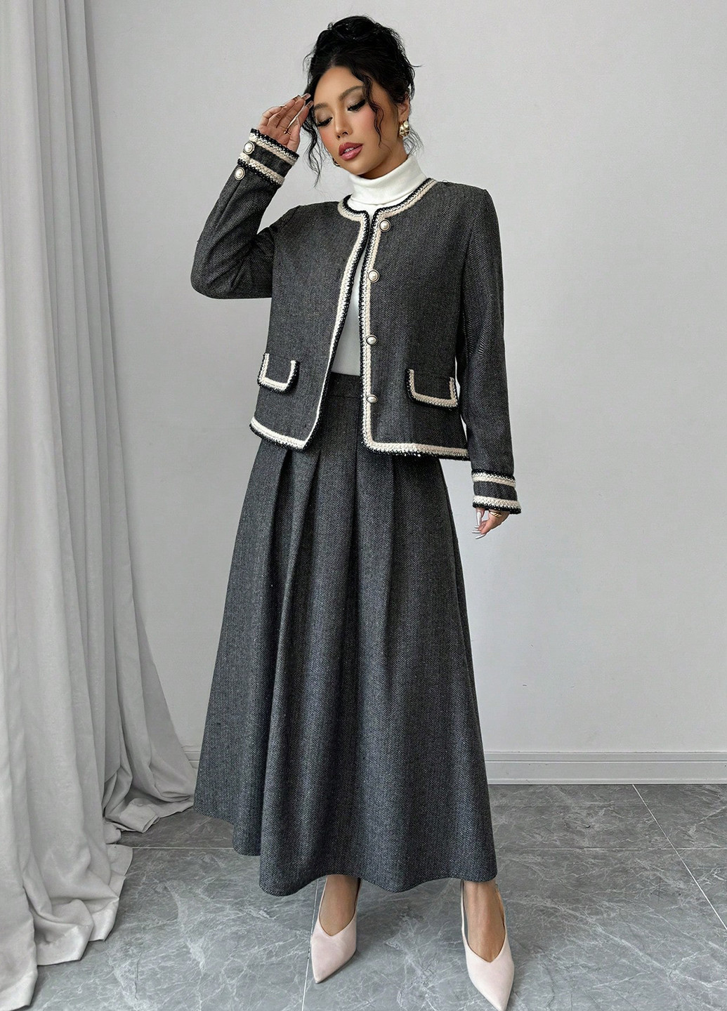 Костюм (жакет, спідниця) SHEIN (340672799)