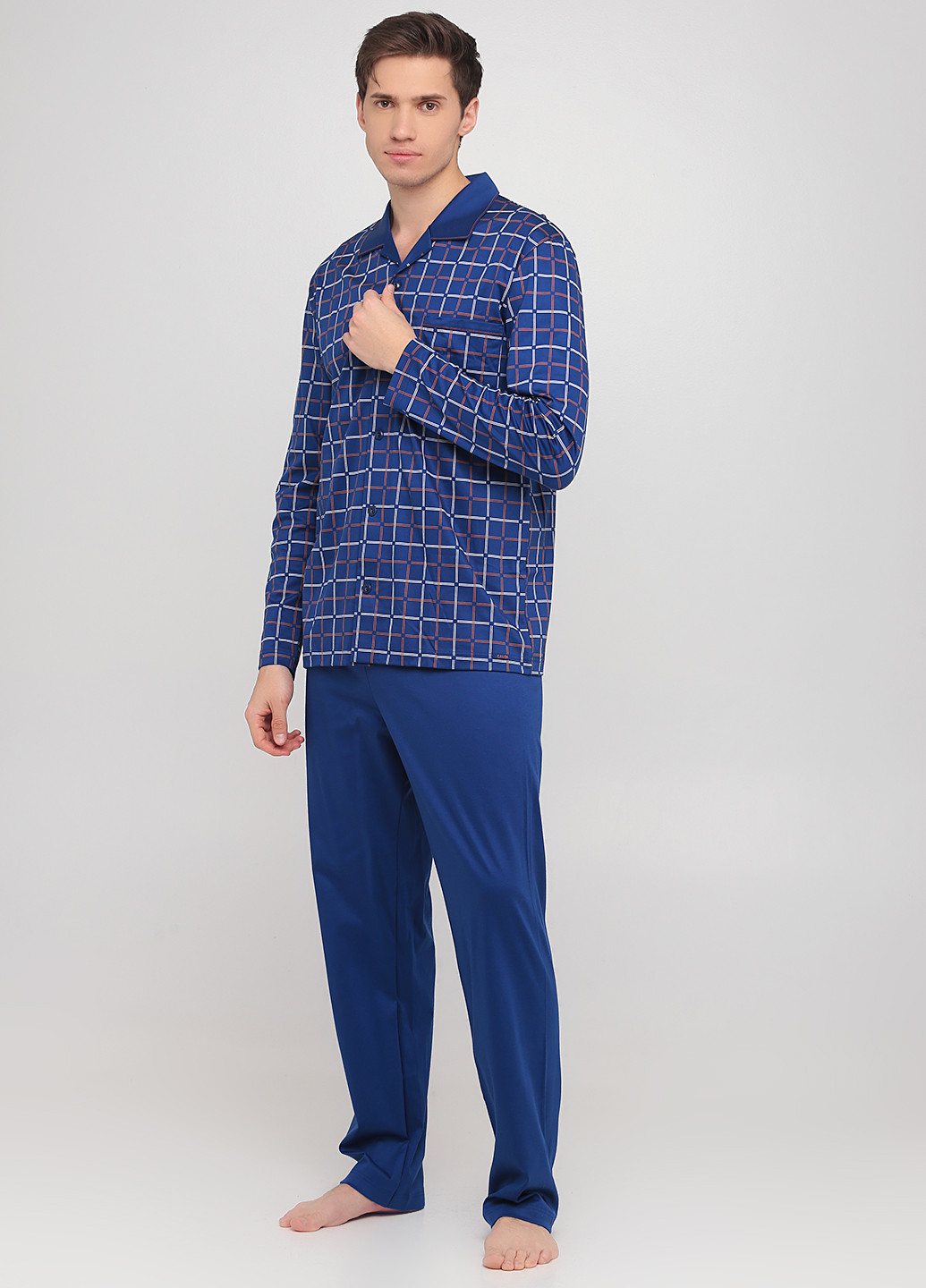 Синій демісезонний комплект (сорочка, штани) Calida