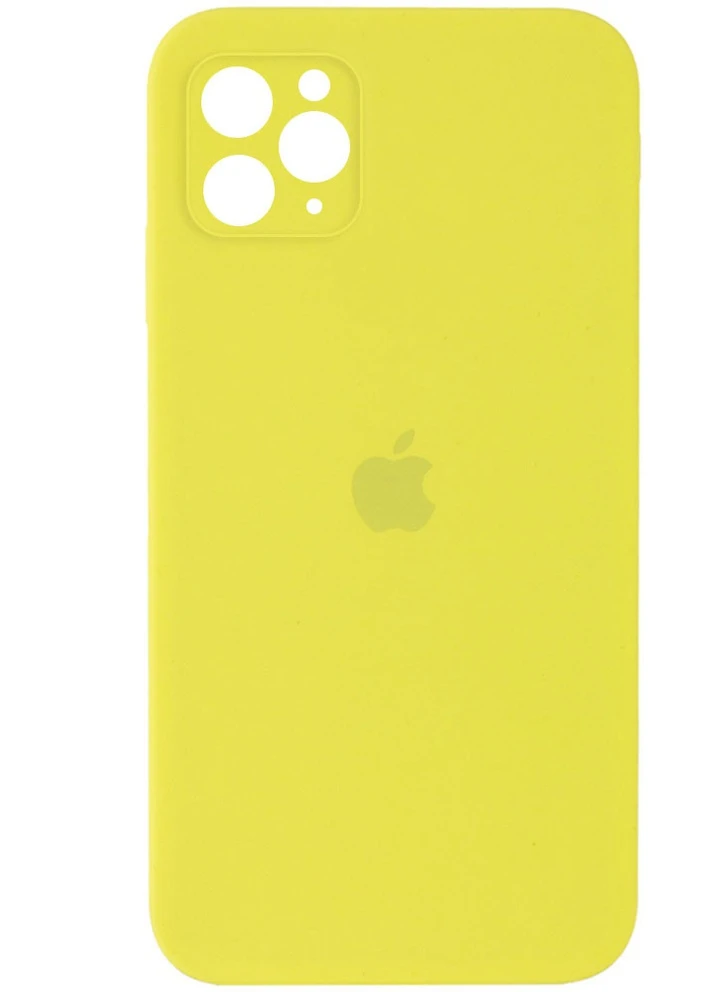 Чехол Silicone Case Square Full Camera Protective (AA) для Apple iPhone 11 Pro Max (6.5') Желтый / Bright Yellow Epik (229728164)