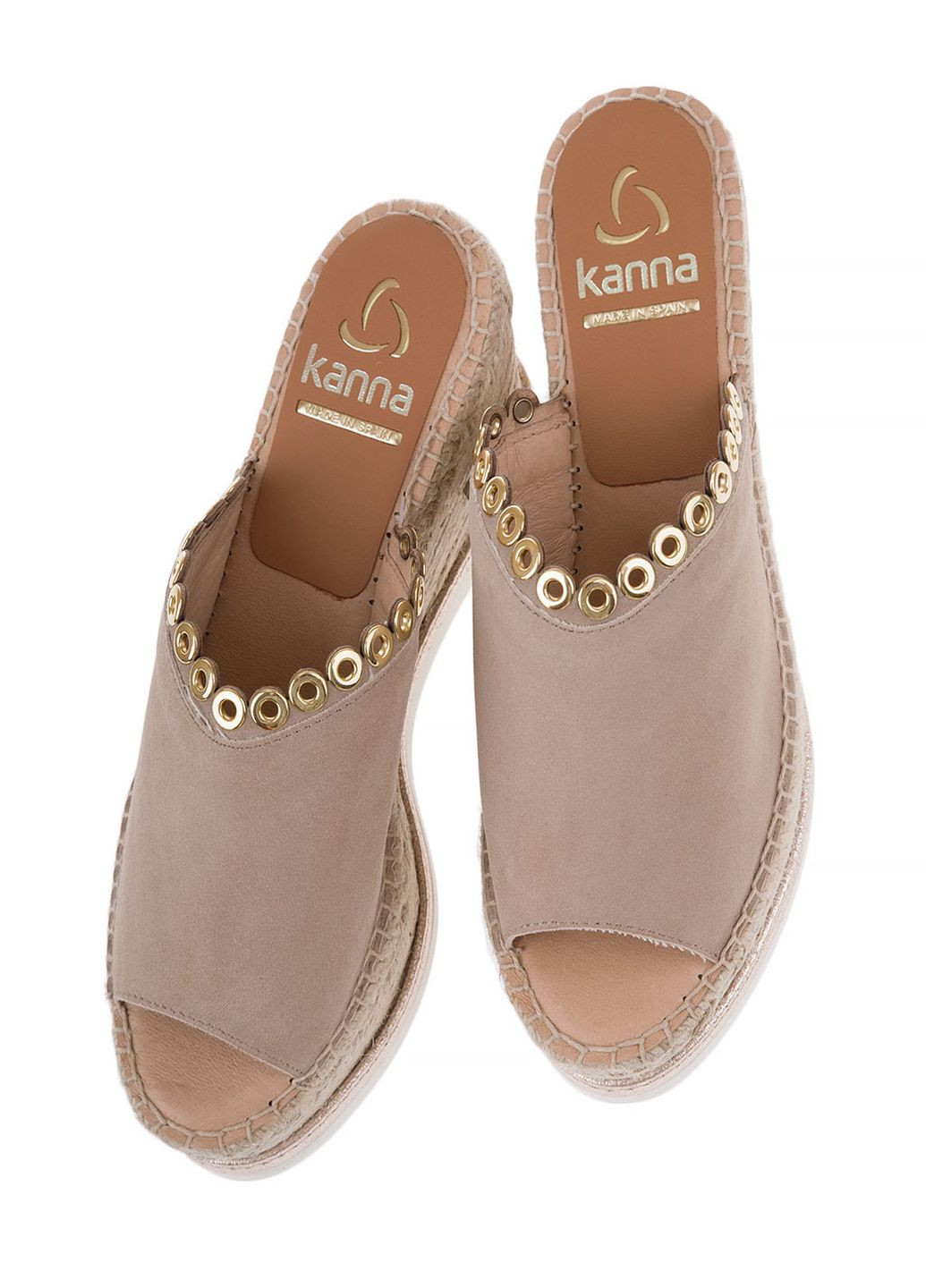 Бежевые шлепанцы KANNA