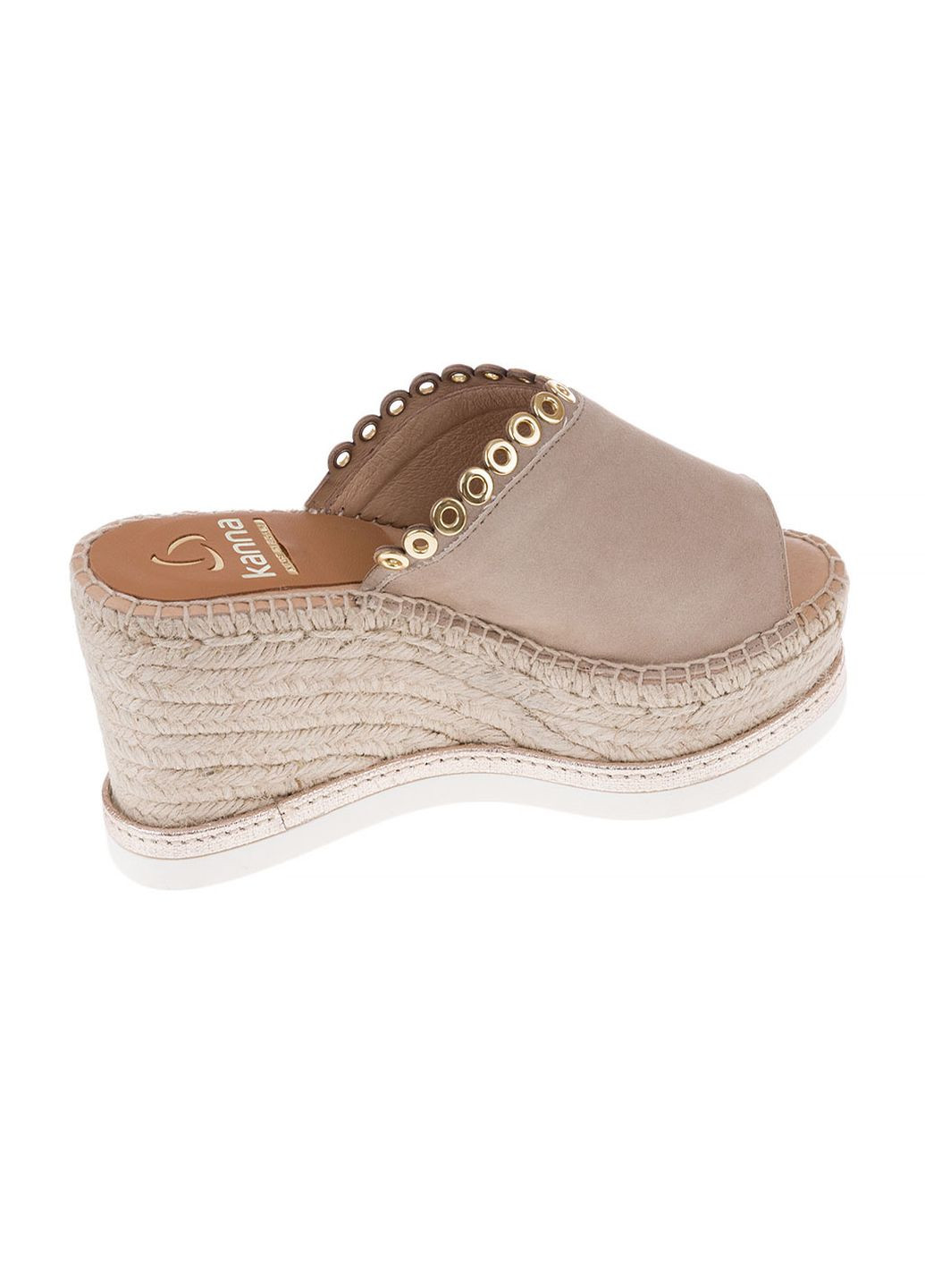 Бежевые шлепанцы KANNA