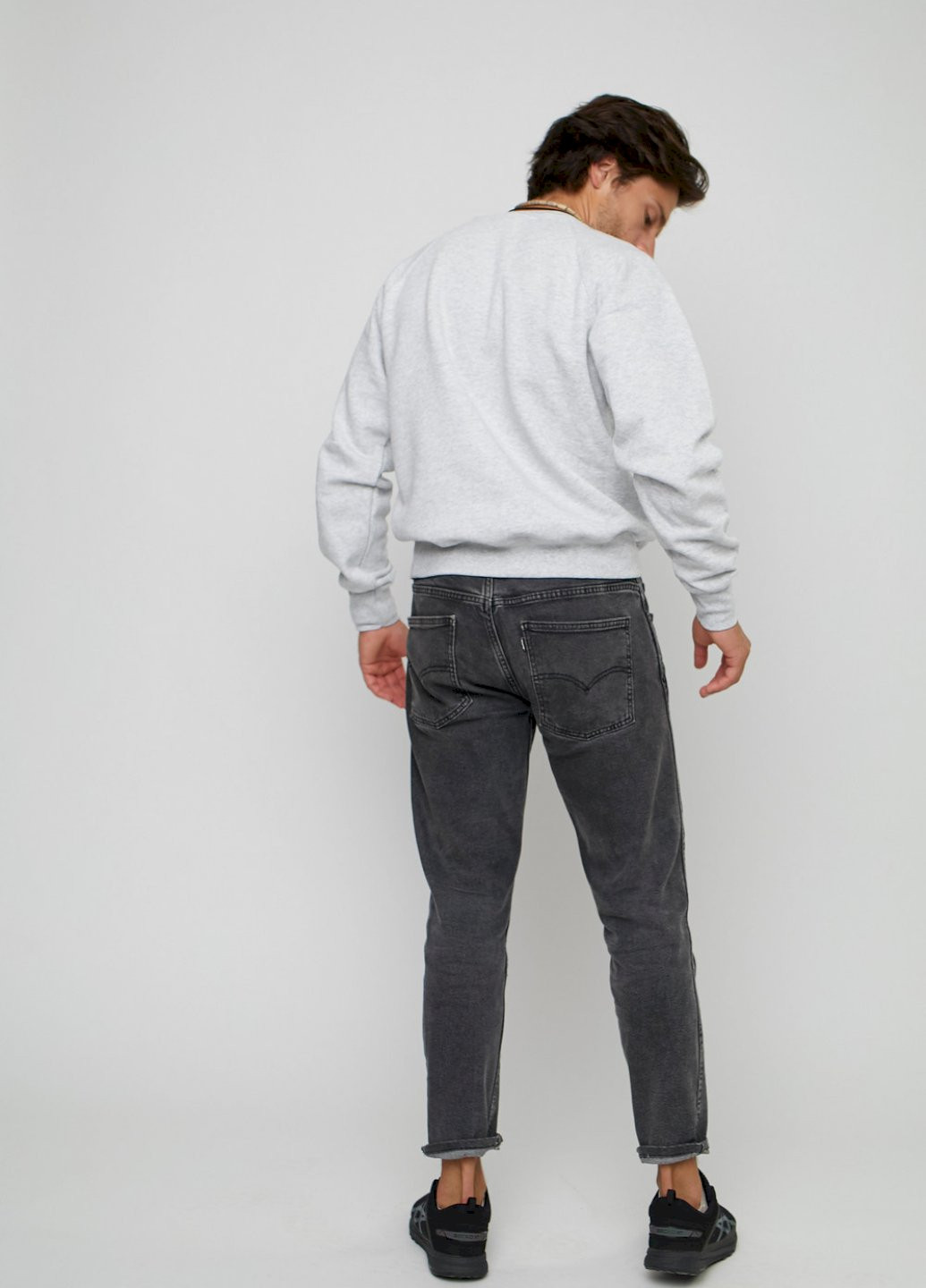 Серый свитшот мужской YAPPI рисунок (250563740)