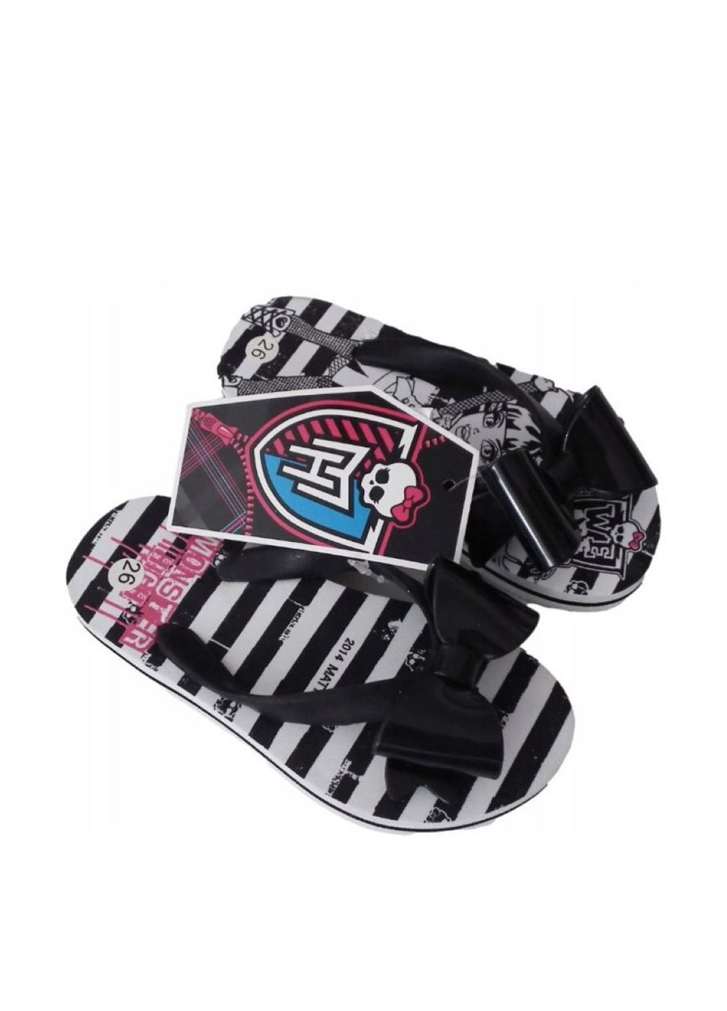 Черно-белые вьетнамки Cool Club с бантом