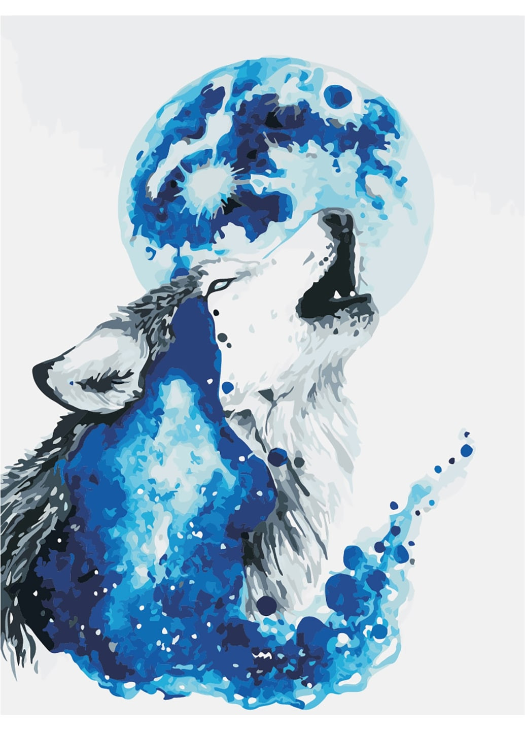 Картина по номерам "Пісня вовка" 40х30 см ArtStory (250449485)