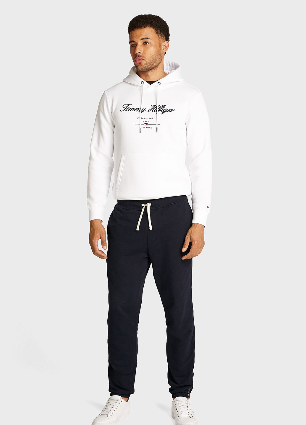 Темно-синие спортивные, кэжуал демисезонные джоггеры, зауженные брюки Tommy Hilfiger